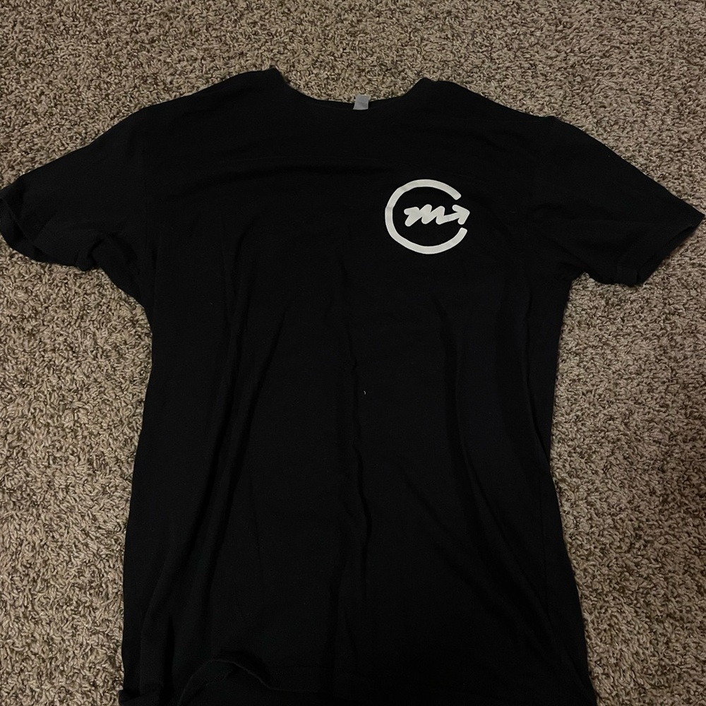 Next Level Apparel Black Tee with White Logo